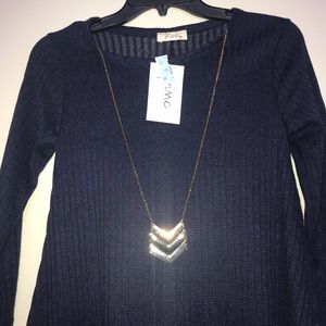 Navy Blue Sweater Dress